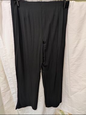 J. Jill Wearever Collection Black Wide Leg Pull-On Pants - XL Tall